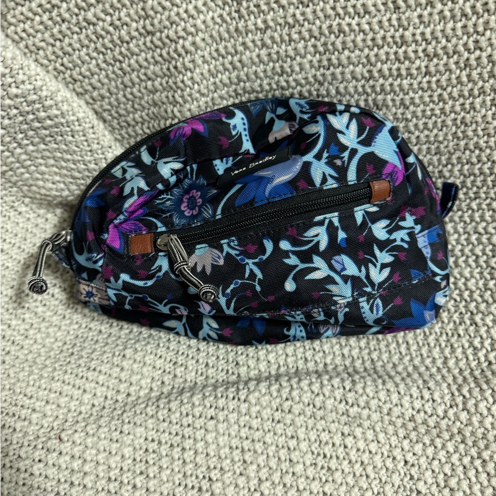 Vera Bradley Medium Cosmetic Bag in the Perennials Noir pattern